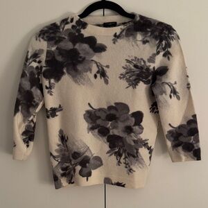 Talbots Cashmere Sweater in Black and Cream